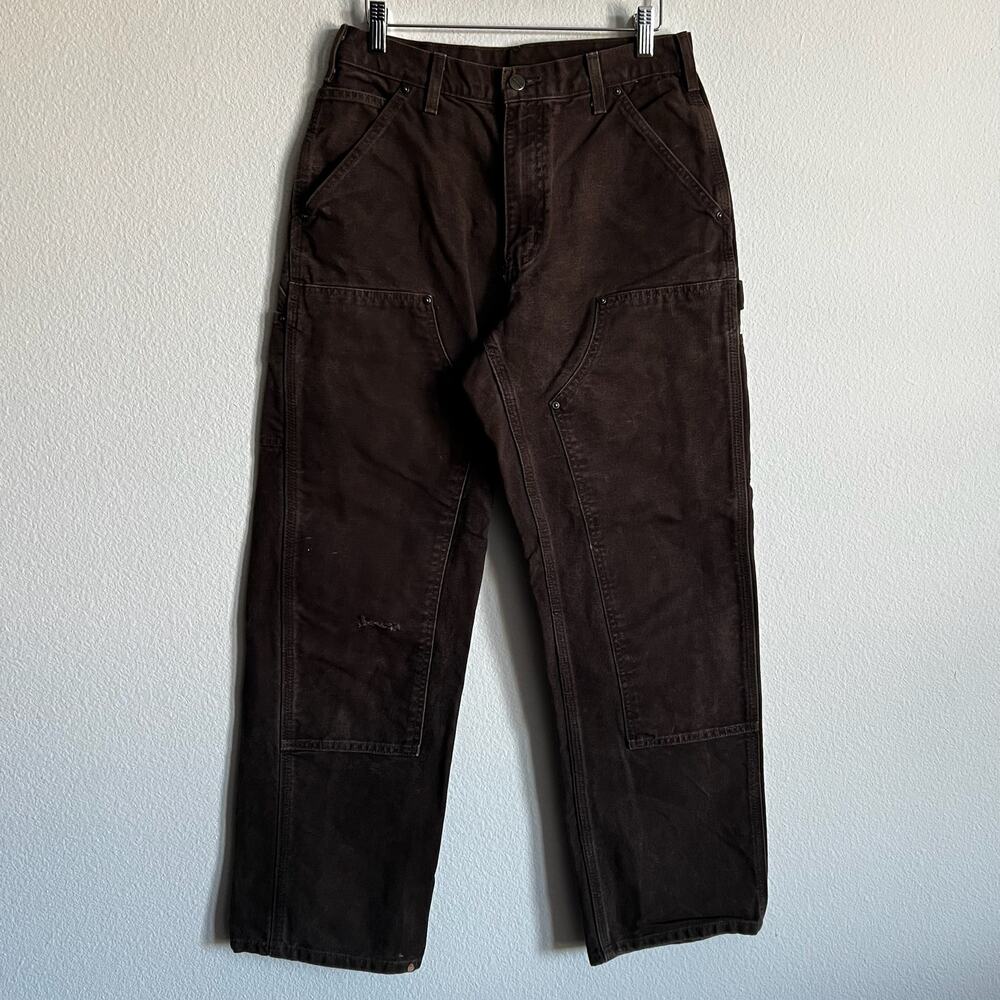 Carhartt B136 DKB brown double knee work wear carpenter pants